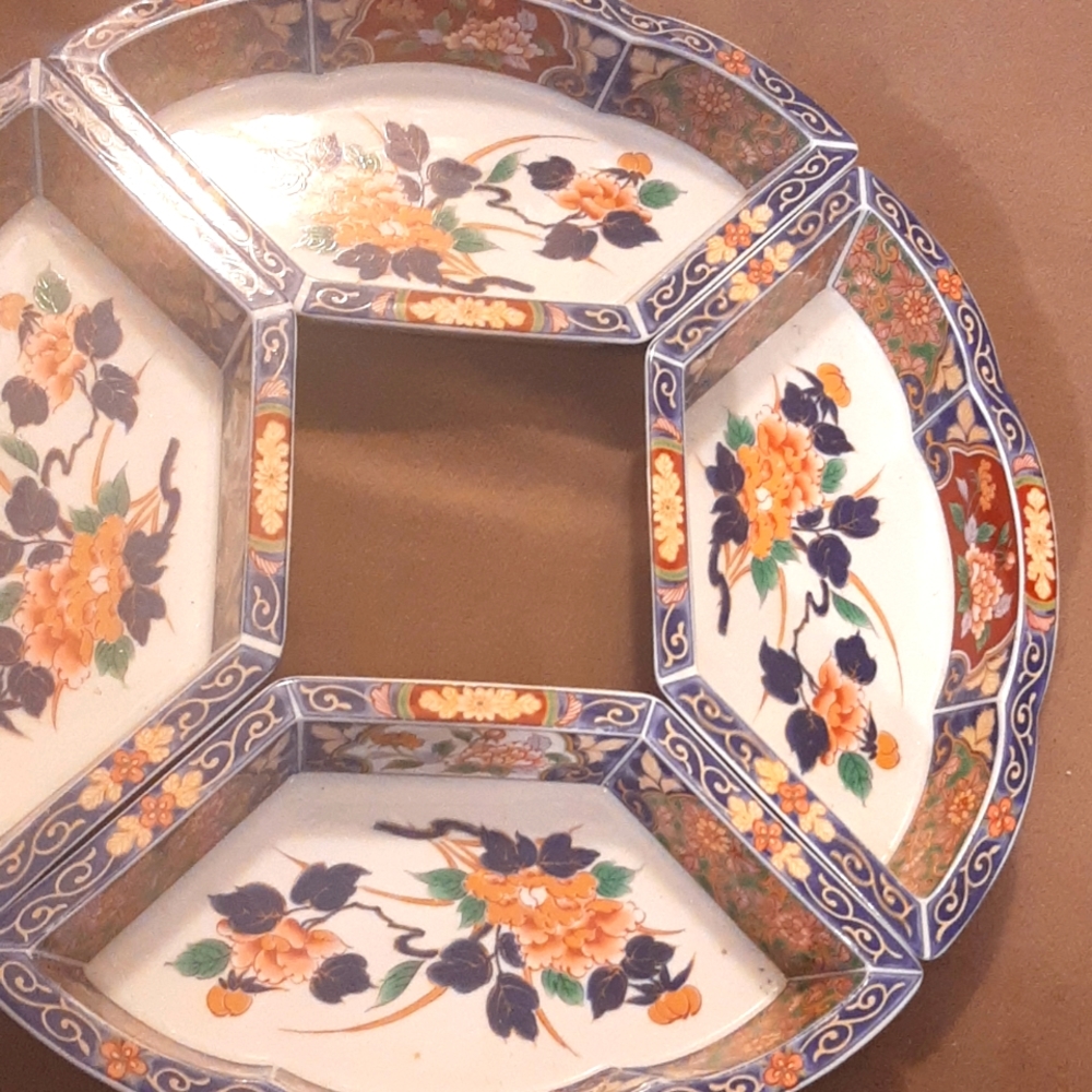 Vintage Japan porcelain IMARI style dishes